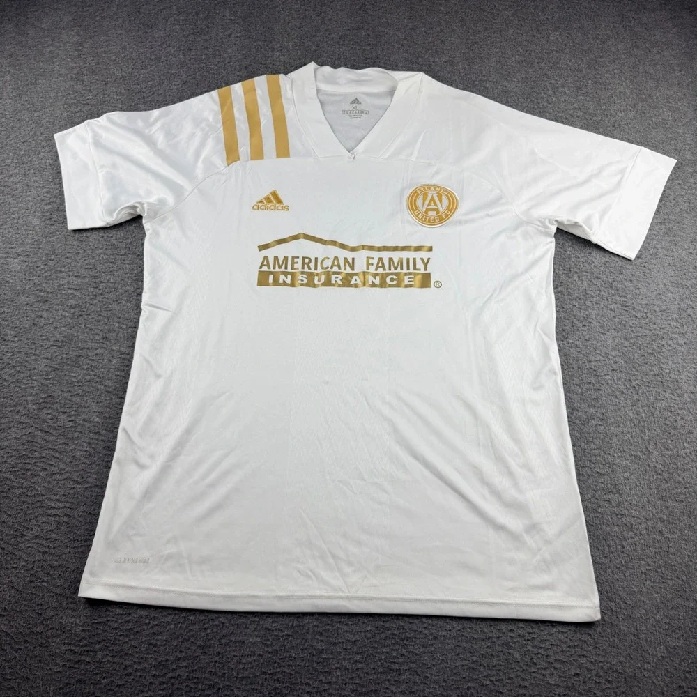 Adidas Atlanta United‎ FC Away Jersey Mens XL White Gold Soccer MLS Aeroready